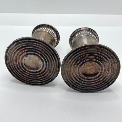 LOT 181: Vintage Matching Duchin Creation Weighted Sterling Candle Holders
