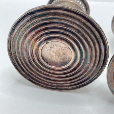 LOT 181: Vintage Matching Duchin Creation Weighted Sterling Candle Holders