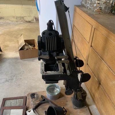 LOT 190: Omega Type D2 Photographic Enlarger with Lenses, Cones and Other Components and More