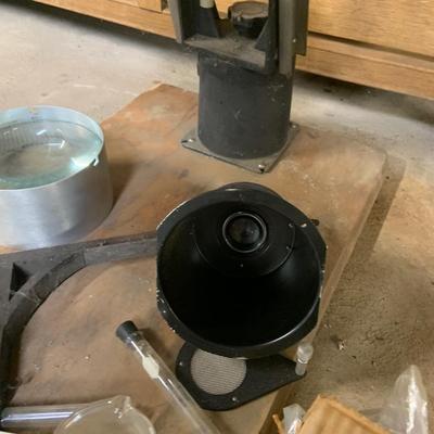 LOT 190: Omega Type D2 Photographic Enlarger with Lenses, Cones and Other Components and More