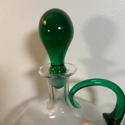 LOT 192: Vintage Bar Collection Including Cordial Glasses, Park Sherman Style Liquor Dispenser, Art Glass Carafe and More
