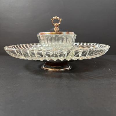 LOT 195: MCM Lazy Susans (1 Kromex), Bronze & Porcelain Fruit Knives, Germany, Antique Nutcracker & More