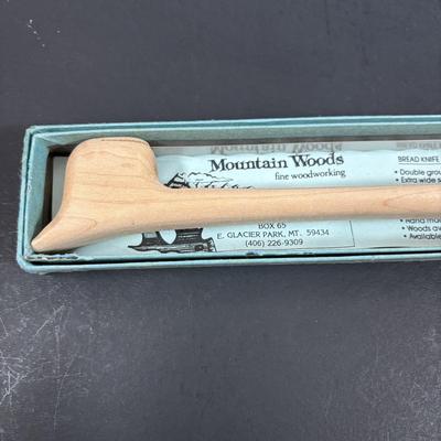 LOT 200: Wooden Recipe Holders, Dundee Marmalade Crock & Others, Strawbridge & Clothier Knife Set made by Sheffield England,...