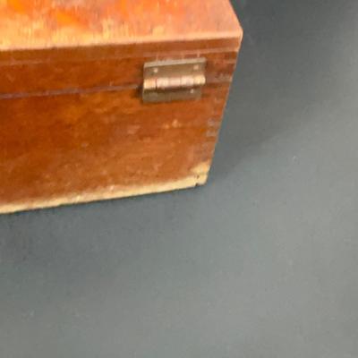 LOT 200: Wooden Recipe Holders, Dundee Marmalade Crock & Others, Strawbridge & Clothier Knife Set made by Sheffield England,...