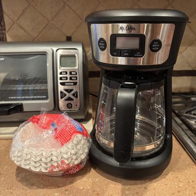 LOT 202: Kitchen Appliances: Hamilton Beach Electric Can Opener & Toaster Oven Model 31128, Mr. Coffee w/Filters and More