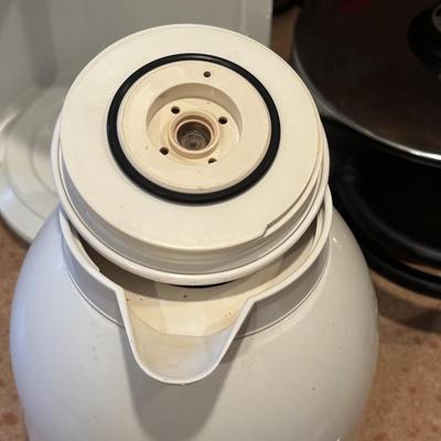 LOT 204: Breakfast Time: Villaware Waffle Iron, Gevalia Coffee Maker (KA-865MW) w/NIP Filters, Copco Tea Pot