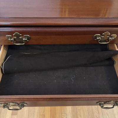 LOT 214: Queen Anne Style Silverware Chest
