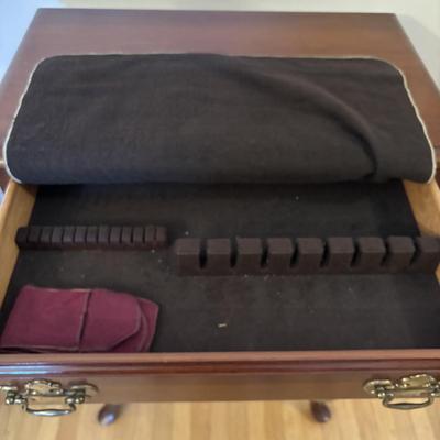 LOT 214: Queen Anne Style Silverware Chest