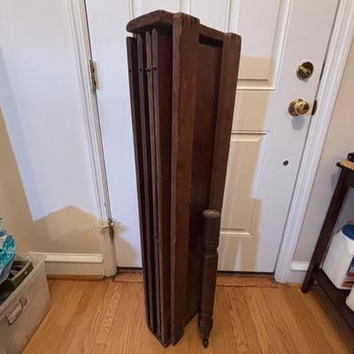 LOT 501: Antique Drop Leaf Table w/4 Extensions in Crate, Center Support Leg and Two S. Bent & Bros Colonial Chairs