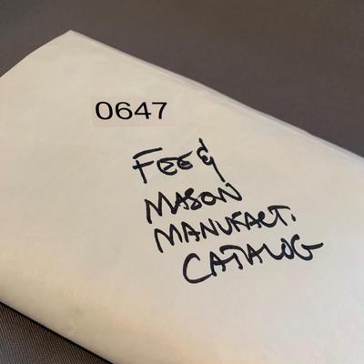 Early 1900s Fee & Mason Supplies Catalog