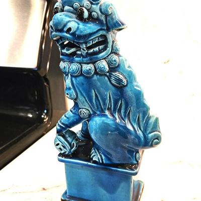 10 Piece Vintage Chinese Glazed Turquoise FOO DOG Lot, Various Sizes, No Pairs, 5H to 10H
