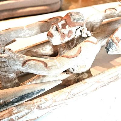 Asmat Spirit Canoe Wood Carved, 86L