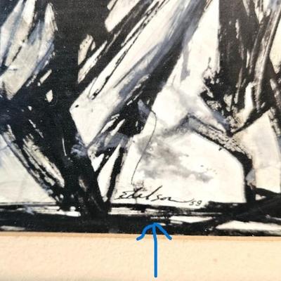 1959 Mary Beth Edelson Artwork, 17 1/2 x 18 1/2