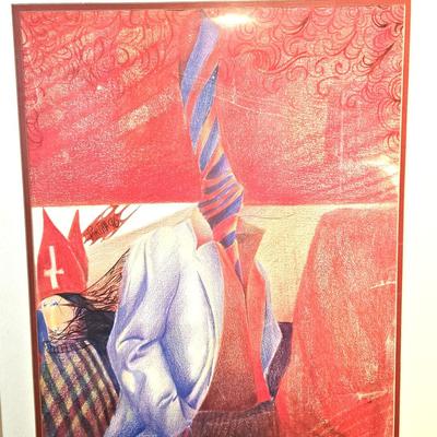 Leon Golub Political Artwork, 21 x 24