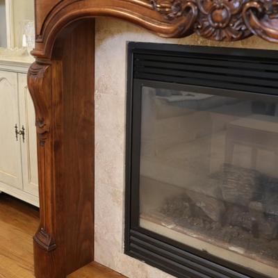 Gregor's Studios "Chambord" Carved Wood Fireplace Mantel