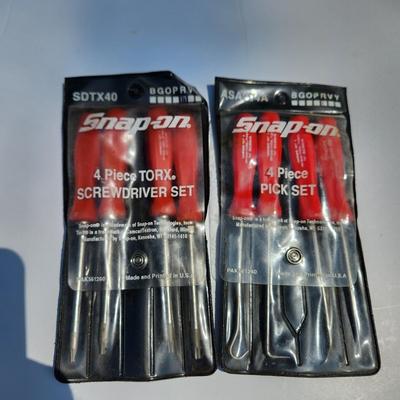 Snap on 4 piece Torx Screwdriver set 561260 4 Piece Pick set 561240