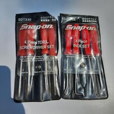 Snap on 4 piece Torx Screwdriver set 561260 4 Piece Pick set 561240