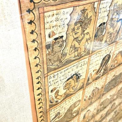 Balinese Kamasan Palintangan Calendar, 42 x 40