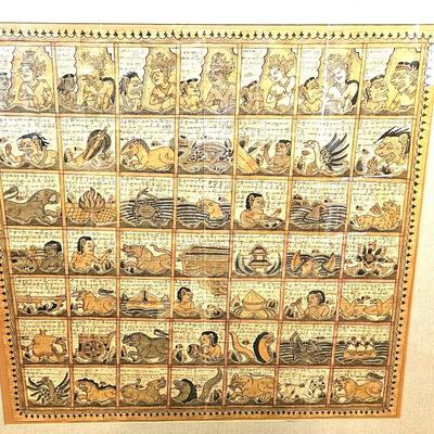 Balinese Kamasan Palintangan Calendar, 42 x 40