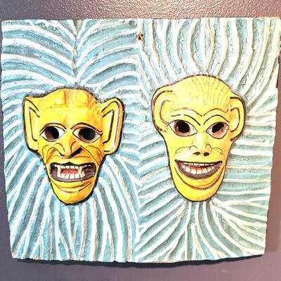 Sri Lankan Mask Carving, 10 x 11