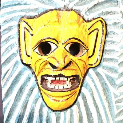 Sri Lankan Mask Carving, 10 x 11