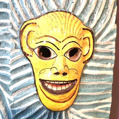 Sri Lankan Mask Carving, 10 x 11