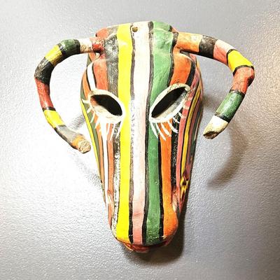 Hand Carved and Painted Chivo Mask
