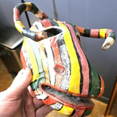 Hand Carved and Painted Chivo Mask