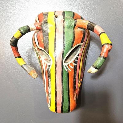 Hand Carved and Painted Chivo Mask