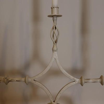 Pair of Wrought Iron 3-Arm Candelabras