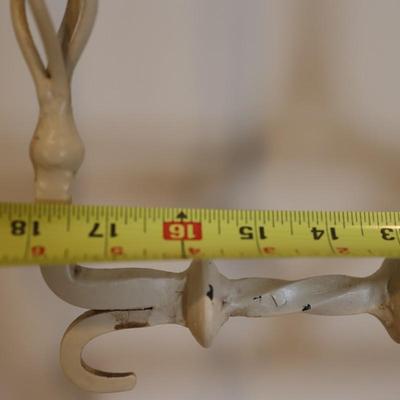 Pair of Wrought Iron 3-Arm Candelabras