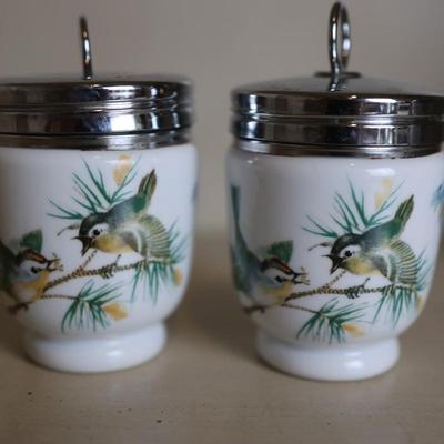 Royal Worcester Egg Coddlers "Birds"
