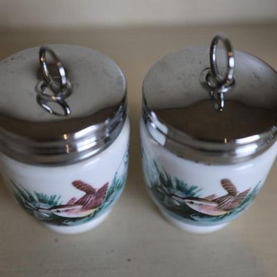 Royal Worcester Egg Coddlers "Birds"