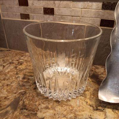 BLUE GLASS PITCHER AND 5 GLASSES, SERVING DISHES AND MORE
