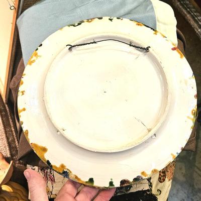 13' Rare Antique Palissy Style Majolica Portugal Crab Plate