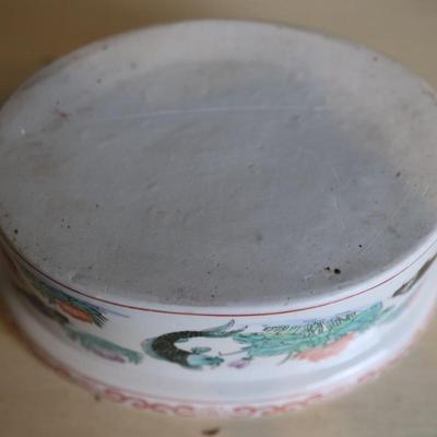 Vintage Koi Fish Casserole Oval Baking Dish with Lid