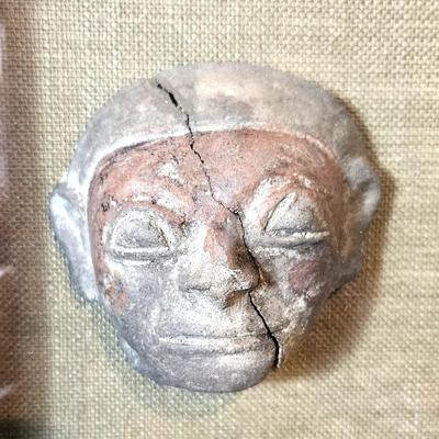 Framed Set of 3 Tribal Style Heads, 15 x 7