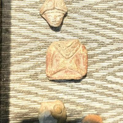 Framed Fragments of Ancient Egyptian Faience, 16 x 6