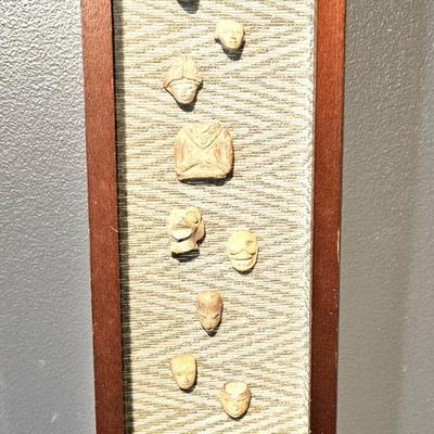 Framed Fragments of Ancient Egyptian Faience, 16 x 6