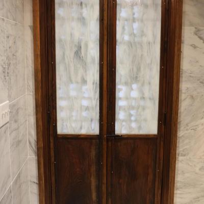Pair of Hand-Carved Balinese Wood Doors