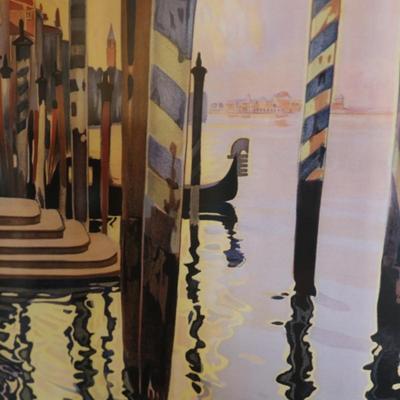 Framed Vintage Print "Venise et le Lido" (Venice and the Lido)