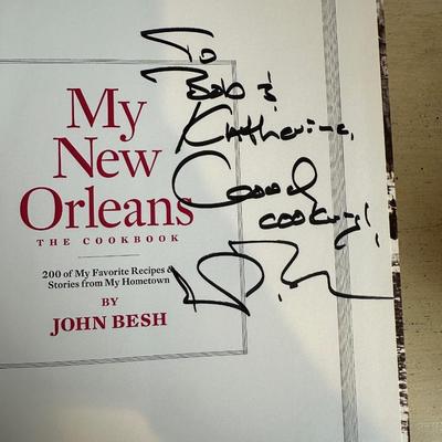 Signed John Besh Hardcover Cookbooks