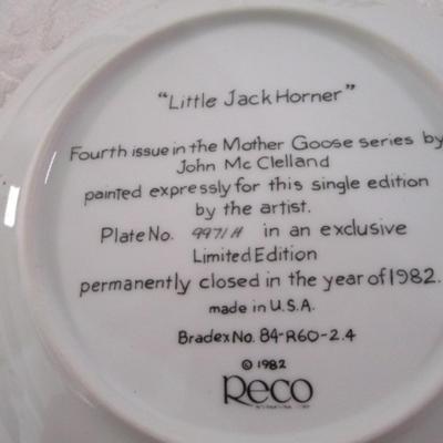 Sale Photo Thumbnail #203: "Little Jack Horner", "Little Miss Muffet", 8-1/2" in diameter includes certificates