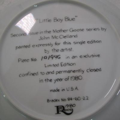 Sale Photo Thumbnail #207: "Little Boy Blue", Jack & Jill, 8-1/2" in diameter, includes certificates