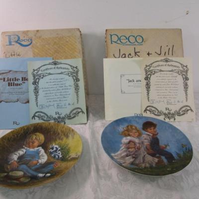 Sale Photo Thumbnail #205: "Little Boy Blue", Jack & Jill, 8-1/2" in diameter, includes certificates
