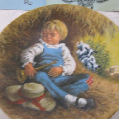 Sale Photo Thumbnail #206: "Little Boy Blue", Jack & Jill, 8-1/2" in diameter, includes certificates