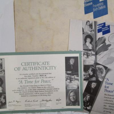 Sale Photo Thumbnail #235: "Ashley", "A Time for Peace", both 8-1/2" in diameter, both have certificates