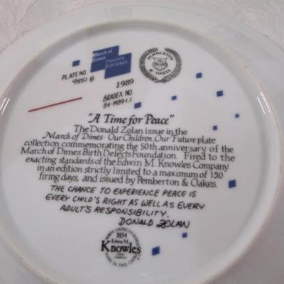 Sale Photo Thumbnail #236: "Ashley", "A Time for Peace", both 8-1/2" in diameter, both have certificates
