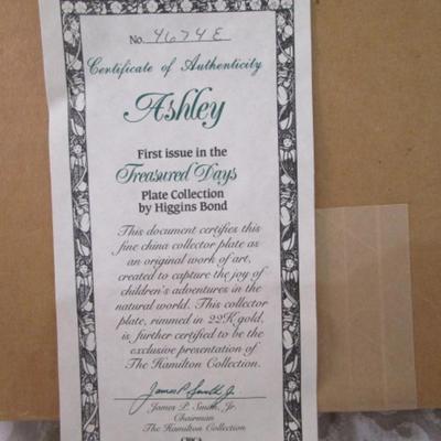 Sale Photo Thumbnail #233: "Ashley", "A Time for Peace", both 8-1/2" in diameter, both have certificates