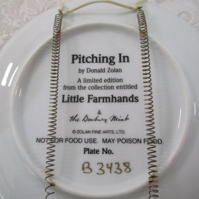 Sale Photo Thumbnail #248: "Pitching In", "Bumper Crop", both 8-1/4" in diameter